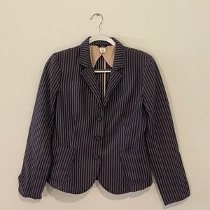 J Crew Striped Blazer (Sz M)